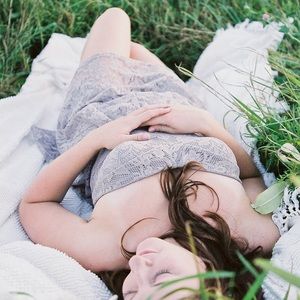 Lace Patterned Strapless Dress